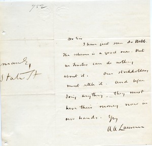 Letter from A. A. Lauren to Joseph Lyman
