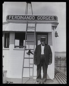 Capt. King, aboard the Ferdinando Gorges ferry