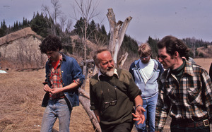 Bill Mollison leading a group