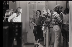 James Baker (far left) and camera crew for the program Open Door