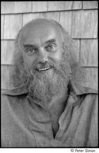 Ram Dass range of expressions: Portrait of Ram Dass smiling