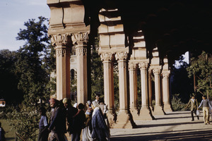 Red sandstone colonnade at the Red Fort