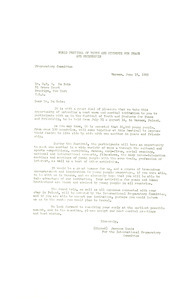 Letter from World Festival of Youth and Students for Peace and Friendship to W. E. B. Du Bois