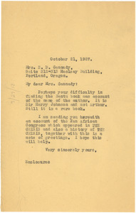 Letter from W. E. B. Du Bois to Mrs. E. D. Cannady