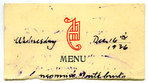 Fragment of menu