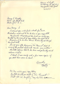 Letter from Clarence B. Scott to George B. Murphy