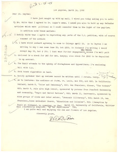 Letter from W. E. B. Du Bois to Hugh H. Smythe