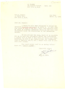 Letter from Indonesia Club to W. E. B. Du Bois