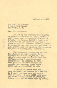 Letter from W. E. B. Du Bois to Arthur B. Spingarn