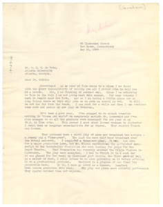 Letter from Shirley Graham to W. E. B. Du Bois