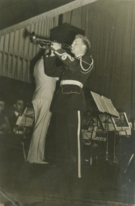 Leo Moreau playing a trumpet solo