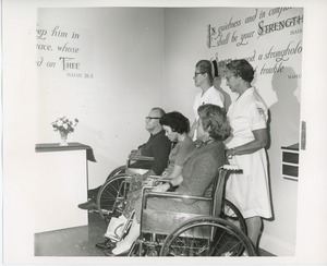 Clients and staff in chapel