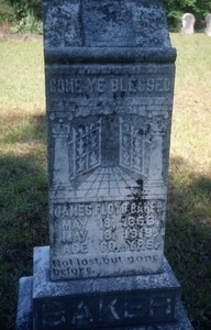 Fannin Cemetery (Mississippi) gravestone: Baker, James (d. 1919)