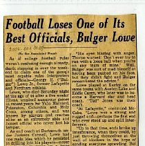 Football Loses One of Its Best Officials, Bulger Lowe