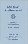 1986 Suffolk University commencement program, College of Arts & Sciences and Sawyer Business School