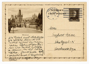 Postcard from Helmut Hirsch to parents, August 3, 1934