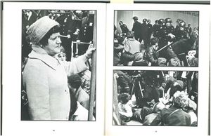 Student protest section from the 1971 issue of Suffolk University's Beacon yearbook