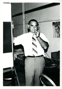 John Joseph Moakley at congressional campaign office, 1971