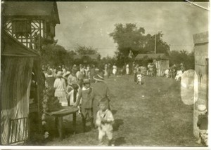 Garden party outside Alumni Hall