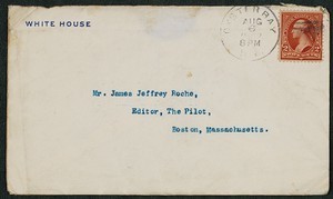 Envelope, August 6, 1902, Theodore Roosevelt to James Jeffrey Roche