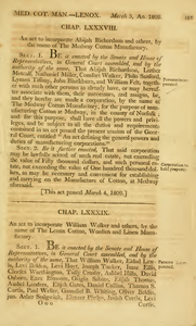1808 Chap. 0088. An Act To Incorporate Abijah Richardson And Others, By The Name Of The Medway Cotton Manufactory.