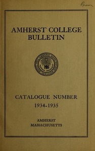 Amherst College Catalog 1934/1935