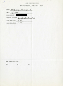 Citywide Coordinating Council daily monitoring report for South Boston High School by St. Clair Phillips, 1975 September 24