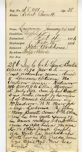 Tewksbury Almshouse Intake Record: Barrett, Robert