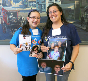 Mary Dunham and Sally Rose Savage at the Hingham Mass. Memories Road Show