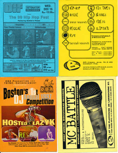 Group of 16 show fliers and album promo cards (1997-1999)