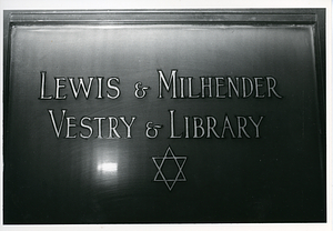 [Lewis and Milhender vestry and library]