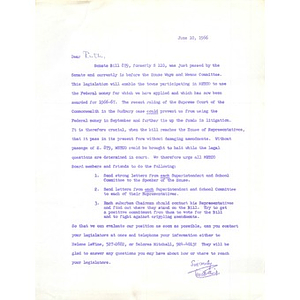 Letter, Ruth Batson, June 10, 1966.