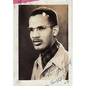 Signed portrait of a man named George