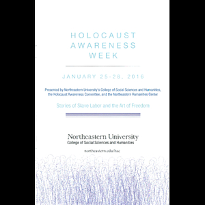 Holocaust Awareness Week program, 2016.