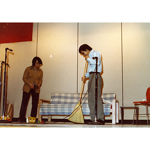 Performers in a theatrical sketch about the normalization of U.S. and China relations