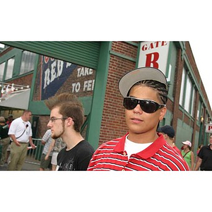 Torch Scholar Danny Vazquez outside Fenway Park