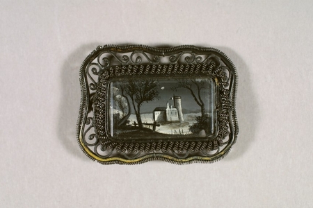 Brooch with miniature painting