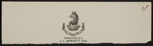 Letterhead for The Vanderbilt, hotel, Syracuse, New York, undated