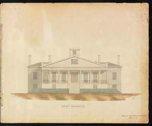 Set of architectural drawings of the William Wilkins Warren House, Arlington, Mass.