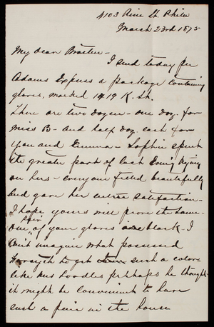 Admiral Silas Casey to Thomas Lincoln Casey, March 23, 1875