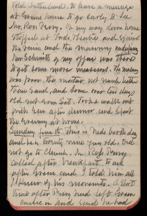 Thomas Lincoln Casey Notebook, May 1893-August 1893, 46, told Sutherland to have a message