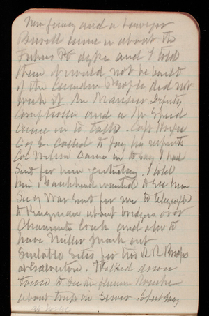 Thomas Lincoln Casey Notebook, November 1894-March 1895, 131, New Jersey and a lawyer