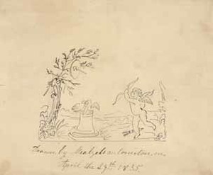 Automaton drawing of Cupid, 29 April 1835