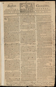 The Boston-Gazette, and Country Journal, 17 May 1770