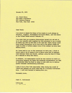 Letter from Mark H. McCormack to Frank Olson