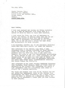 Letter from Mark H. McCormack to Gordon Watson