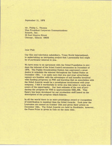 Letter from Mark H. McCormack to Philip L. Thomas