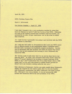 Memorandum from Mark H. McCormack to USTA working papers file