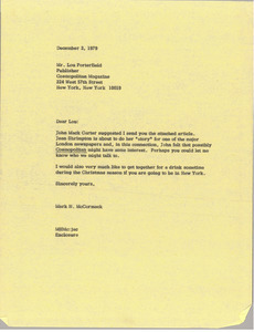 Letter from Mark H. McCormack to Lou Porterfield