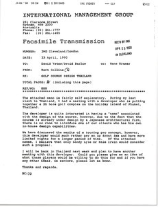 Fax from Bart Collins to David Yates and David Barlow